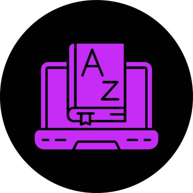 Kağıt simgesi olan bir dizüstü bilgisayarın vektör çizimi