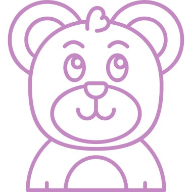 Ayı simgesi vektör illüstrasyonu