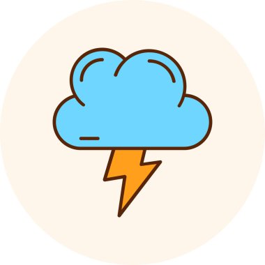 Bulut. Web simgesi basit illüstrasyon