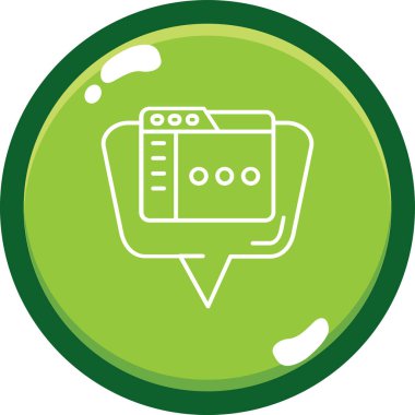 Konuş. Web simgesi basit illüstrasyon