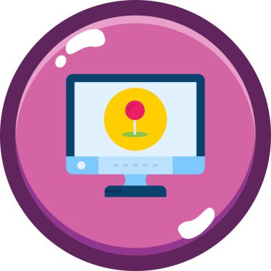 dizüstü bilgisayar web simgesi basit illüstrasyon