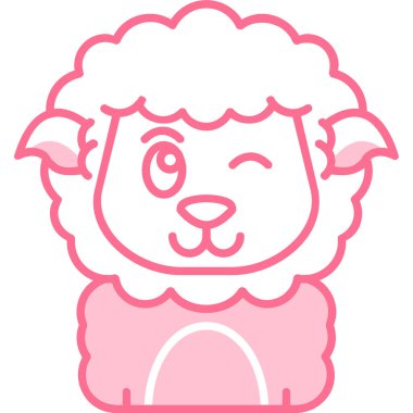 Hayvan koyunu simgesi, basit tasarım