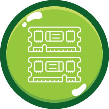 Cpu simge vektör illüstrasyonu