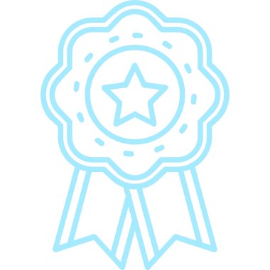 ödül madalya ikonu vektör illüstrasyonu