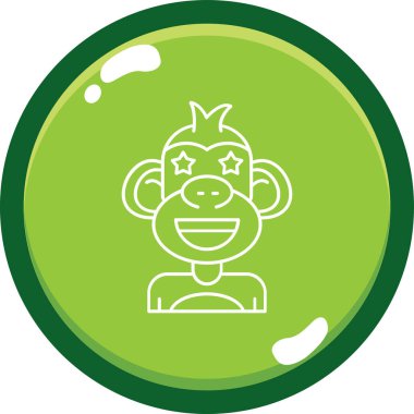 Gülümseyen şirin bir maymun.