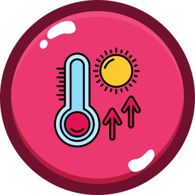 termometre simgesi vektör illüstrasyonu