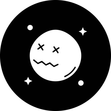 Bir ay simgesinin vektör illüstrasyonu