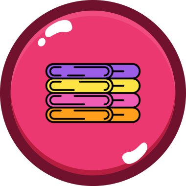 Yuvarlak bir simgenin vektör illüstrasyonu