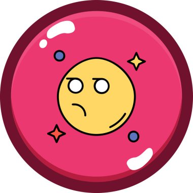 Çizgi film pembe ve mavi ayın vektör çizimi