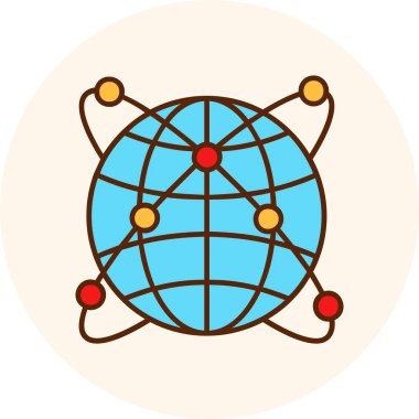 küresel ağ. Basit resimleme