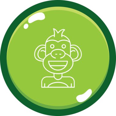 maymun ikon vektör illüstrasyonu