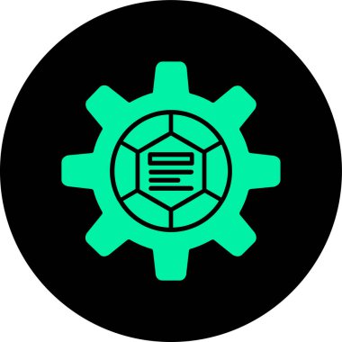 Modern dişli simgesinin vektör çizimi