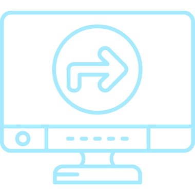 Bilgisayar ekranı. Basit resimleme