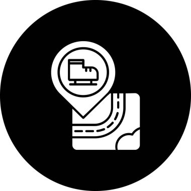 harita simgesi vektör illüstrasyonu