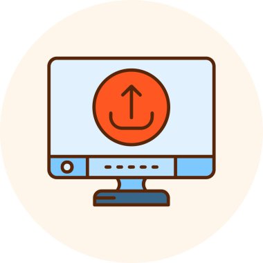 internet vektör renk çizgisi simgesi