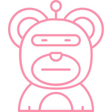 Bir robot simgesinin vektör illüstrasyonu