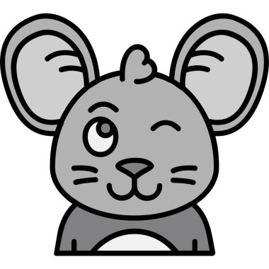 şirin bir fare karikatürü