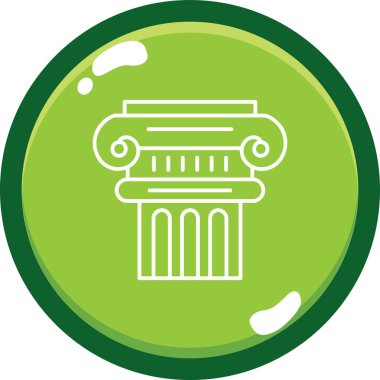 Sütun simgesi, vektör illüstrasyonu