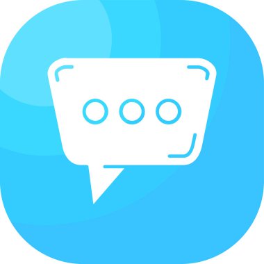 Sohbet simgesi vektör illüstrasyonu