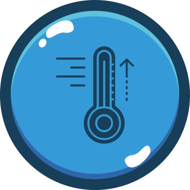 Termometre. Web simgesi basit illüstrasyon