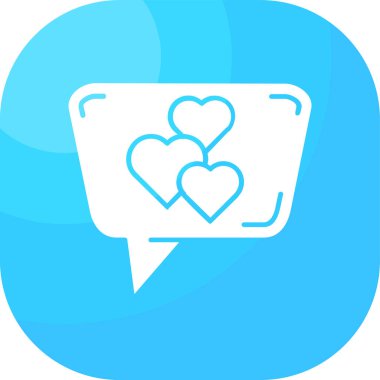 Konuş. Web simgesi basit illüstrasyon