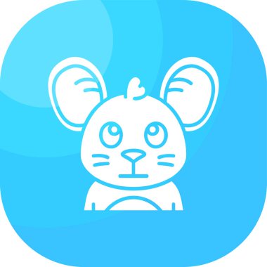 hayvan fare simgesi vektör illüstrasyonu