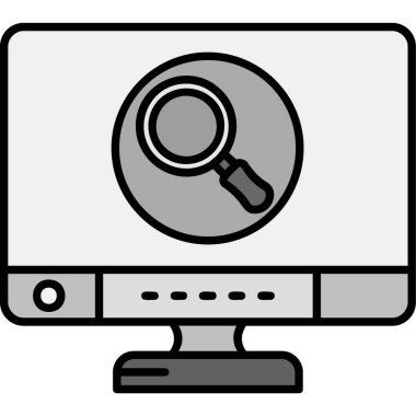 Bilgisayar simgesi. Web için dizüstü bilgisayar vektör simgelerinin özet çizimi