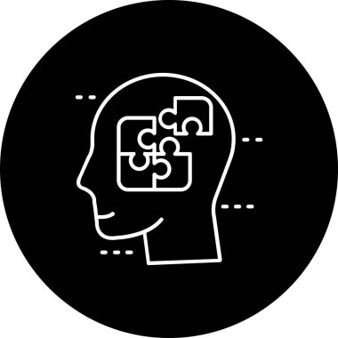 Beyin. Web simgesi basit illüstrasyon