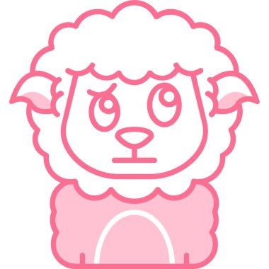 Koyun ikonu vektör illüstrasyonu