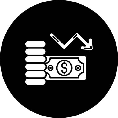 Dolar vektör sembolü düz simge