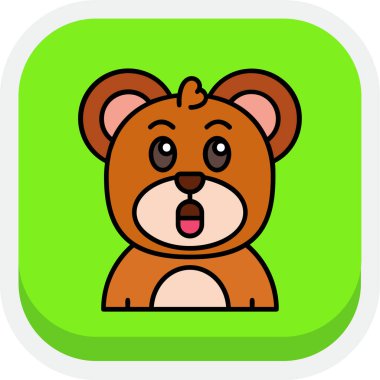 Oyuncak ayı ikonu. ağ için ayı vektör simgesinin karikatür çizimi