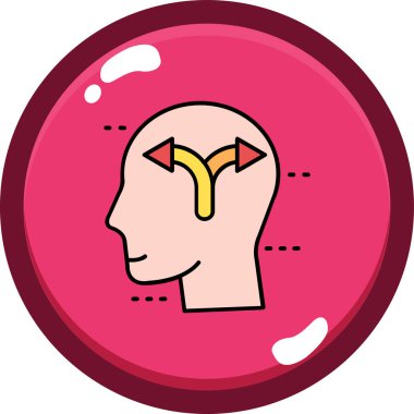 Beyin. Web simgesi basit tasarım