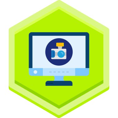 Bilgisayar monitörü. Basit resimleme