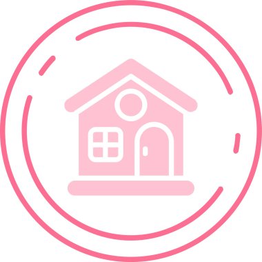 Ev. Web simgesi basit illüstrasyon