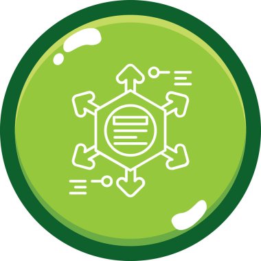 Bir virüsün modern simgesinin vektör çizimi