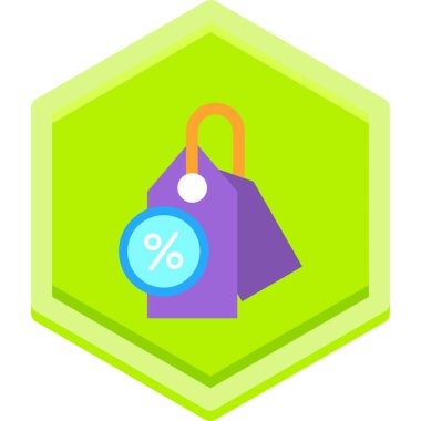 İndirim etiketi vektör çizimi