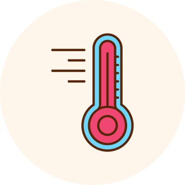 Termometre. Web simgesi basit illüstrasyon