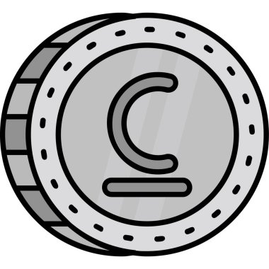 Bozuk para. Web simgesi basit illüstrasyon