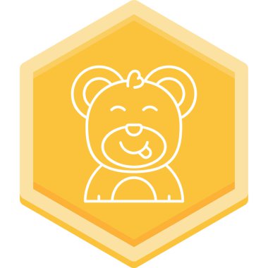 Ayı simgesinin vektör illüstrasyonu