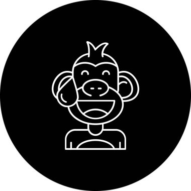 Goril simgesi, vektör illüstrasyonu