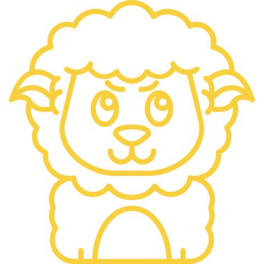 Koyun ikonu vektör illüstrasyonu