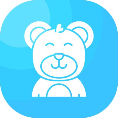 Sevimli küçük ayı ikonu. Ağ için ayı vektör simgelerinin özet çizimi