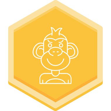 Maymun kafası vektör simgesi