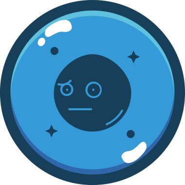 Ay ikonu vektör illüstrasyonu