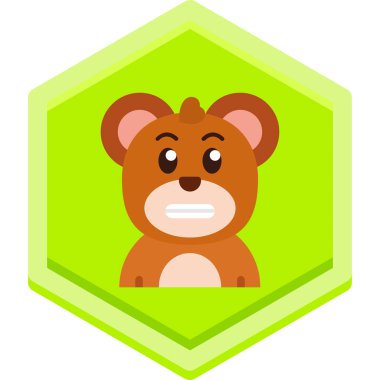 vektör şirin çizgi film ayı simgesi