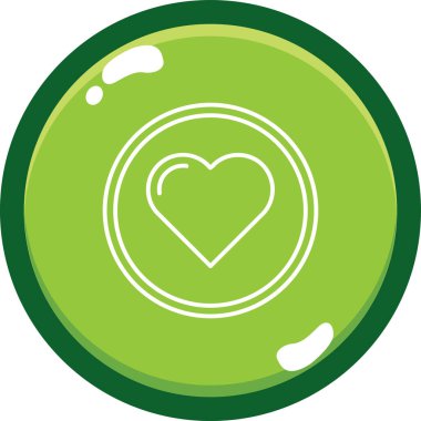 Kalp. Web simgesi basit illüstrasyon