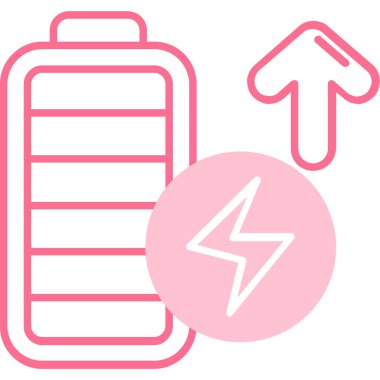 Elektrik pil simgesinin vektör illüstrasyonu