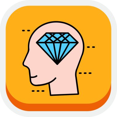 Beyaz arkaplanda elmas simgesinin vektör illüstrasyonu.