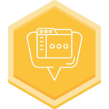 baloncuk sohbet simgesi Doldurulmuş dış hat biçimi