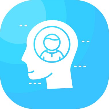 beyin ikonu vektör illüstrasyonu